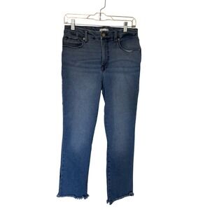 Good‎ American Good Straight Jeans Womens Size 8 29  Frayed Hem Organic Cotton